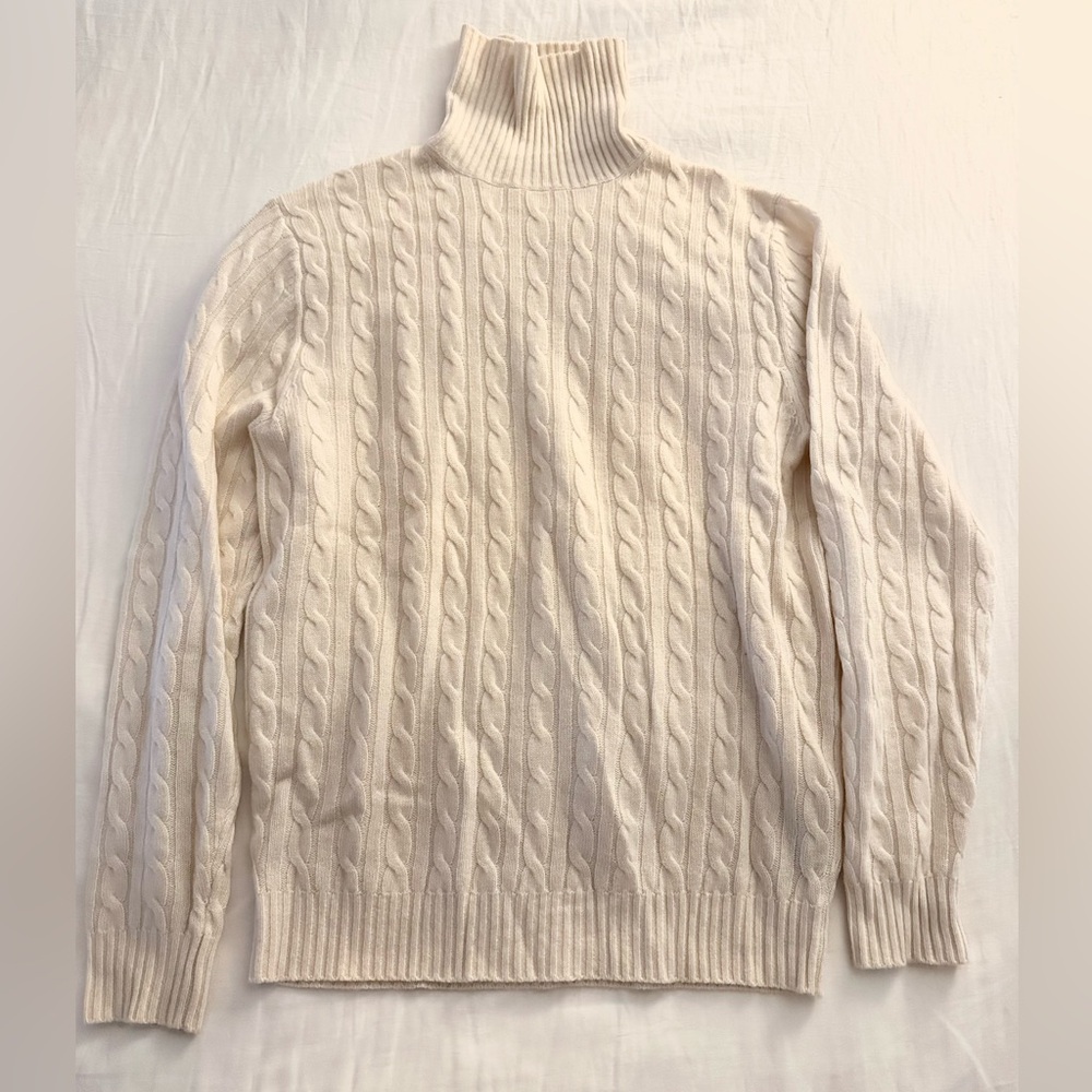 Suitsupply Ivory Turtleneck Sweater